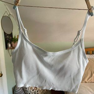 Aerie Longline Scoop Neck Ribbed Bikini Top